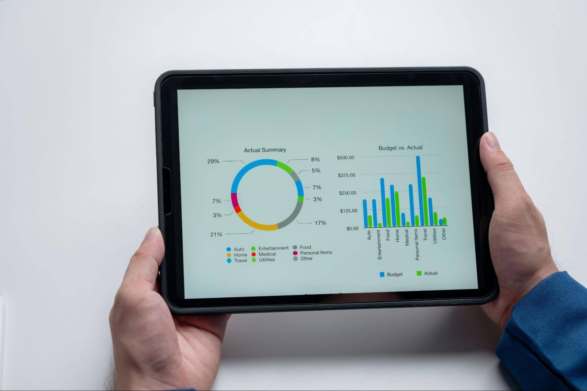 Analytics on a tablet.&nbsp;